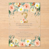 Elegante Girls 2. Geburtstag Acryleinladungen (Vorderseite)