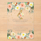 Elegante Girls 4. Geburtstag Acryleinladungen (Vorderseite)