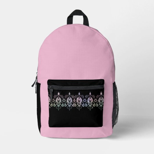 Elegante Girls Pink Bedruckter Rucksack (Vorderseite)