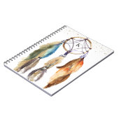 Elegante Girly Dreamcatcher Feather Personalisiert Notizblock (Linke Seite)