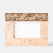 Elegante Girly Floral & Foliage Mama Geätzte Rahmen (Vorderseite)