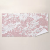 Elegante girly modische rosa korallenrote weiße badehandtuch (Badehandtuch)