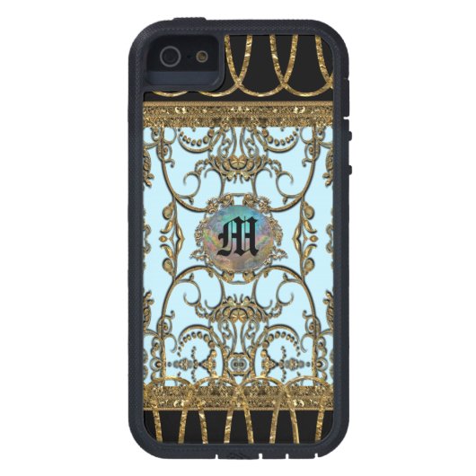 Elegante Girly Monogram Case-Mate iPhone Hülle (Rückseite)
