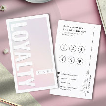 Elegante Girly Pastel Pink Loyalty Card