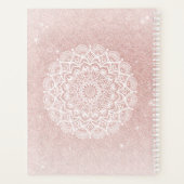 Elegante Girly Personalisierte Rose Gold Glitzer Planer (Rückseite)