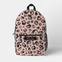 Elegante Girly Rose Gold Black Leopard Print Cool