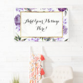 Elegante Girly violette lila lila Blumen Banner (Insitu)