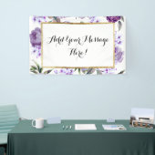 Elegante Girly violette lila lila Blumen Banner (Messeveranstaltung)