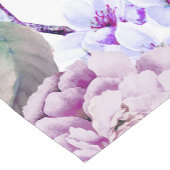 Elegante Girly violette lila lila Blumen Kurzer Tischläufer (Ecke)