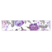 Elegante Girly violette lila lila Blumen Kurzer Tischläufer (Horizontal)