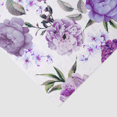 Elegante Girly violette lila lila Blumen Seidenpapier (Ausschnitt)