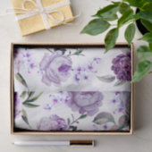 Elegante Girly violette lila lila Blumen Seidenpapier (Geschenk)