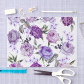 Elegante Girly violette lila lila Blumen Seidenpapier (Handwerk)