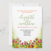 Elegante Girly Wedding Invitation Card Einladung (Rückseite)
