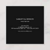 Elegante Gitarrenmusik-Liebe Quadratische Visitenkarte (Rückseite)