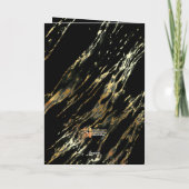 Elegante Glam Black Gold Rote Wine Geburtstag Karte (Rückseite)