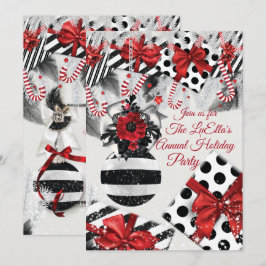 Elegante Glam Holiday Weihnachten Party Einladunge Einladung