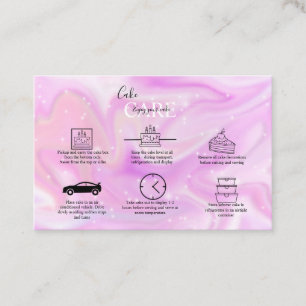 Elegante Glam Holographic Cake Care Business Card Visitenkarte