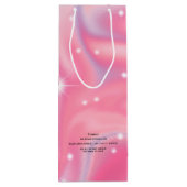Elegante Glam Iridescent Holographic Wine Gift Bag Geschenktüte Für Weinflaschen (Rückseite)