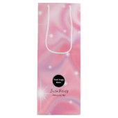 Elegante Glam Iridescent Holographic Wine Gift Bag Geschenktüte Für Weinflaschen (Vorderseite)