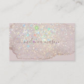 Elegante Glam Rose Gold Glitzer Glitzern Pastel Visitenkarte (Vorderseite)