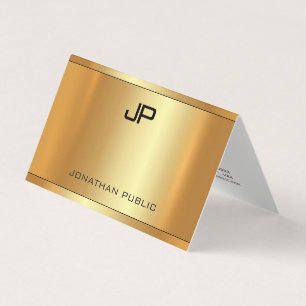 Elegante Glamour-Faux-Gold-Luxus-Vorlage Modern Visitenkarten