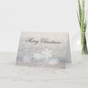 Elegante Glamour Snowflake Weihnachtskarten Feiertagskarte