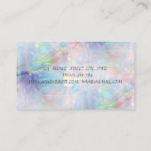 Elegante Glamour Trendy Glittery Lips Opal Visitenkarte (Rückseite)