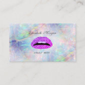 Elegante Glamour Trendy Glittery Lips Opal Visitenkarte (Vorderseite)