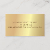 Elegante glamouröse Moderne, Imitate Gold, Streife Visitenkarte (Rückseite)