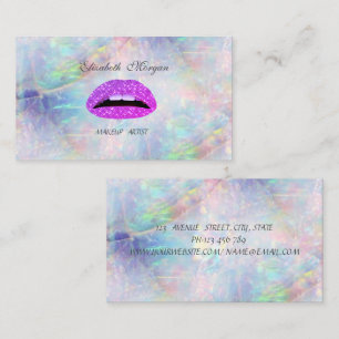Elegante glamouröse trendige glitzernde Lippen Opa Visitenkarte