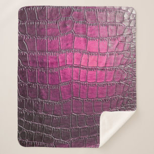 Elegante, glänzende, geprägte Hautledertextur in Sherpadecke