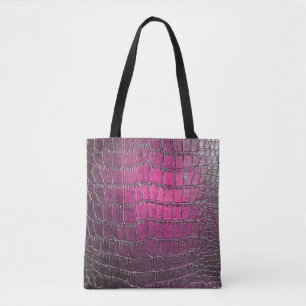 Elegante, glänzende, geprägte Hautledertextur in Tasche