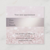 Elegante, glänzende Nails Terminkarte (Rückseite)