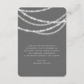 Elegante, glänzende Rosaienperlen und religiöse Kr Dankeskarte (Rückseite)