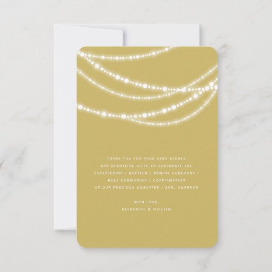 Elegante, glänzende Rosaienperlen und religiöse Kr Einladung (Rückseite)