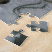 Elegante Glasbälle auf einem silbernen Sockel Puzzle (Seite)