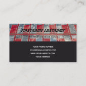 Elegante Glasfassade mit Monogramm-Bio Architektur Visitenkarte (Rückseite)