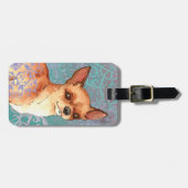 Elegante glatte Mantel-Chihuahua Gepäckanhänger (Vorderseite horizontal)