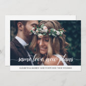 Elegante gleiche Liebe Neue Pläne Änderung des Dat Ankündigung (Vorne/Hinten)