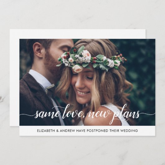 Elegante gleiche Liebe Neue Pläne Änderung des Dat Ankündigung (Vorne/Hinten)