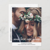 Elegante gleiche Liebe Neue Pläne Änderung des Dat Ankündigungspostkarte (Vorne/Hinten)