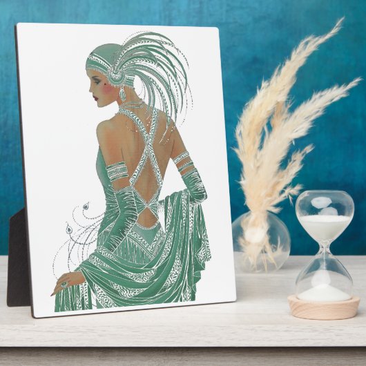 Elegante Glimpen: Grünes, rücksichtsloses Kleidung Fotoplatte (Seite)