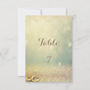 Elegante Glitter,Bokeh,Ringe Tisch Karte