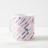 Elegante Glittering Beauty Makeup Tools Kaffeetasse (Vorderseite Links)