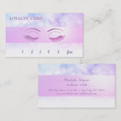 Elegante Glittery Lashes, gestreifte Bokeh Loyalit Treuekarte (Vorne/Hinten)