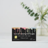 Elegante Glitzer Black Credit Card Visitenkarte (Stehend Vorderseite)