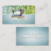 Elegante Glitzer-Blumensägemaschine Visitenkarte (Vorne/Hinten)