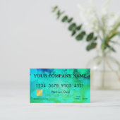 Elegante Glitzer Bokeh Kreditkarte Visitenkarte (Stehend Vorderseite)