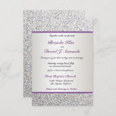 Elegante Glitzer-Hochzeits-Einladung Einladung (Vorne/Hinten)